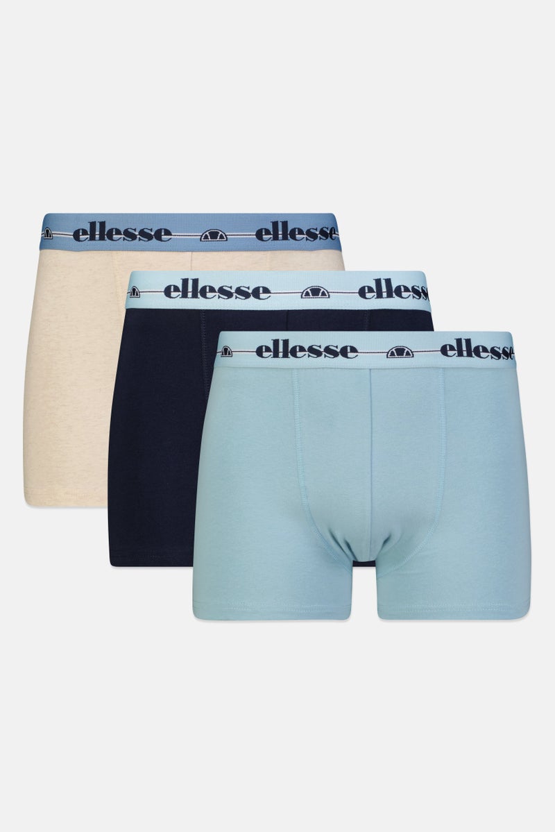 Ellesse Men 3 Pieces Brand Logo Trunks, Multicolor - Image 1